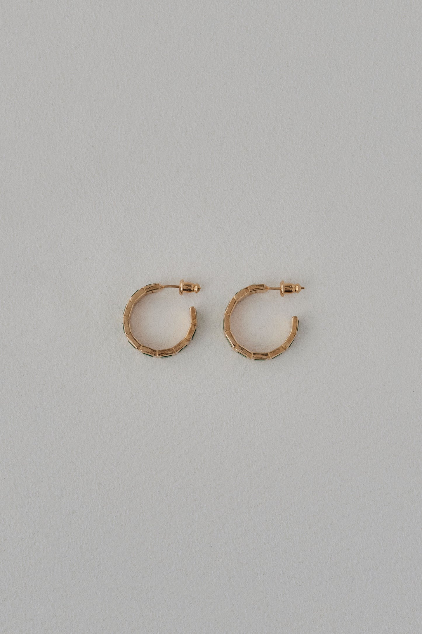 SMALL TILE EARRINGS/GREEN