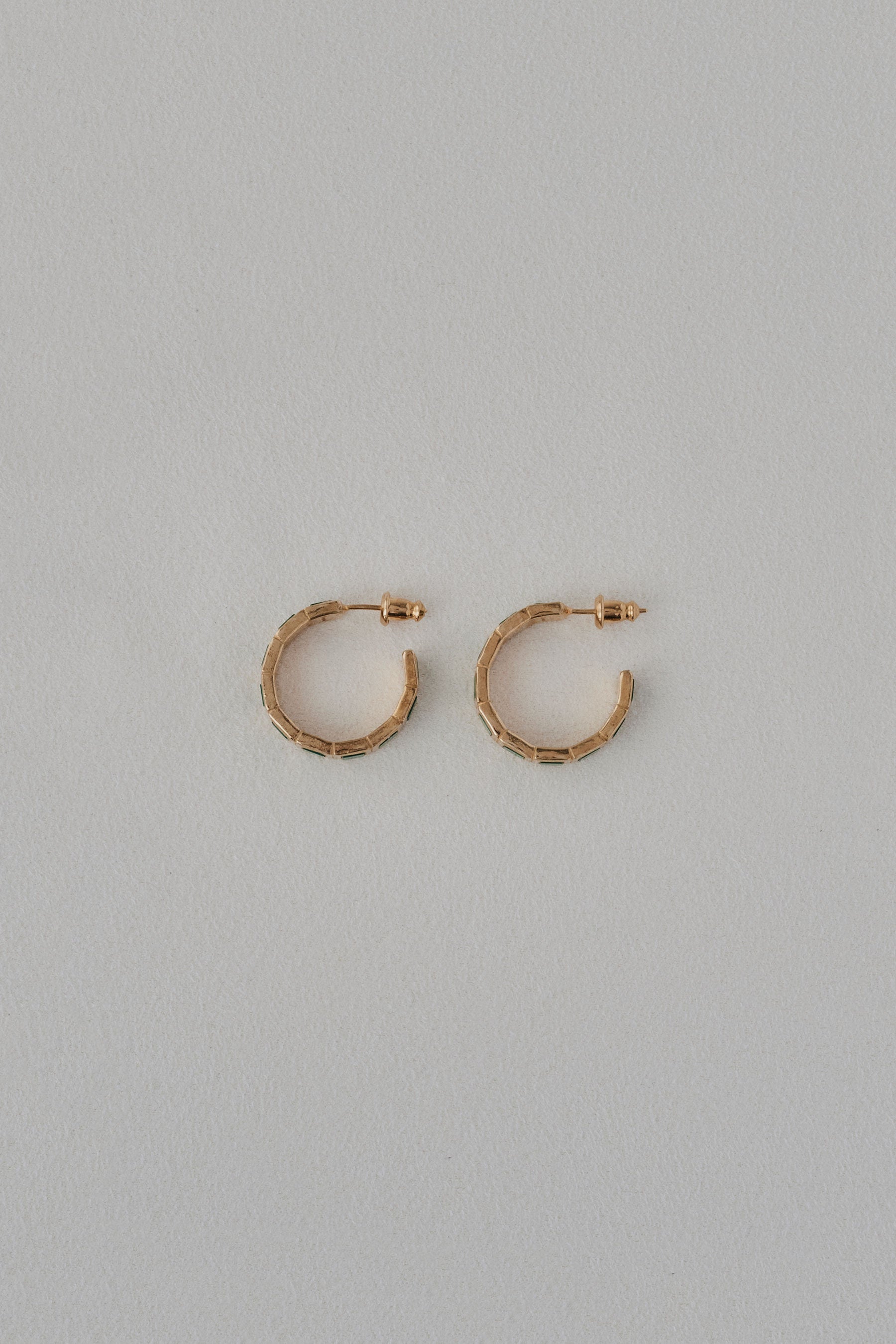 SMALL TILE EARRINGS/GREEN