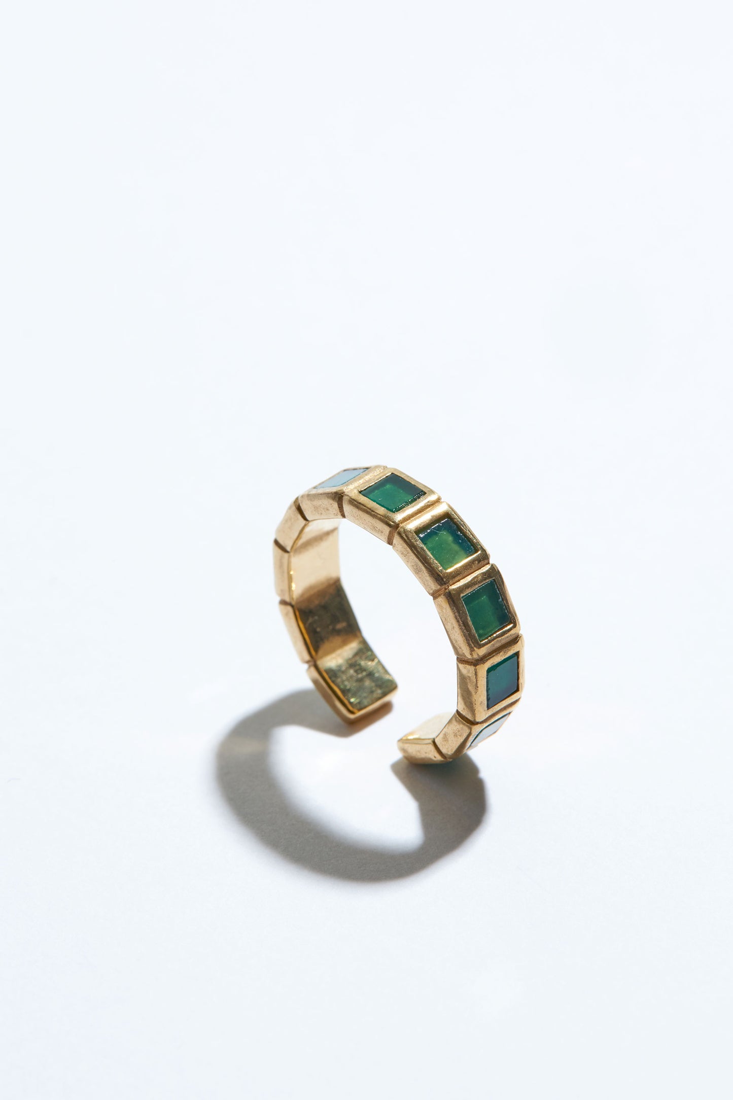 SMALL TILE RING/GREEN