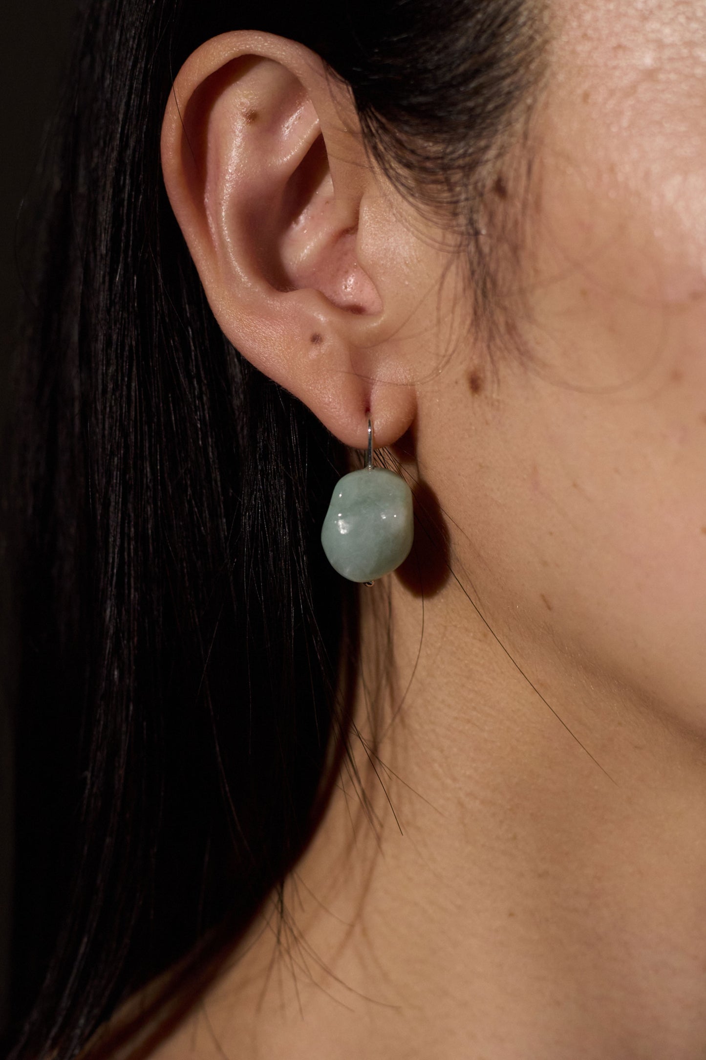 DISTORTED STONE EARRINGS
