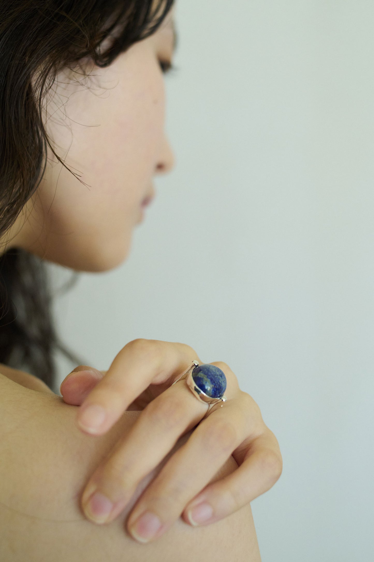 PUFFY STONE RING / LAPIS