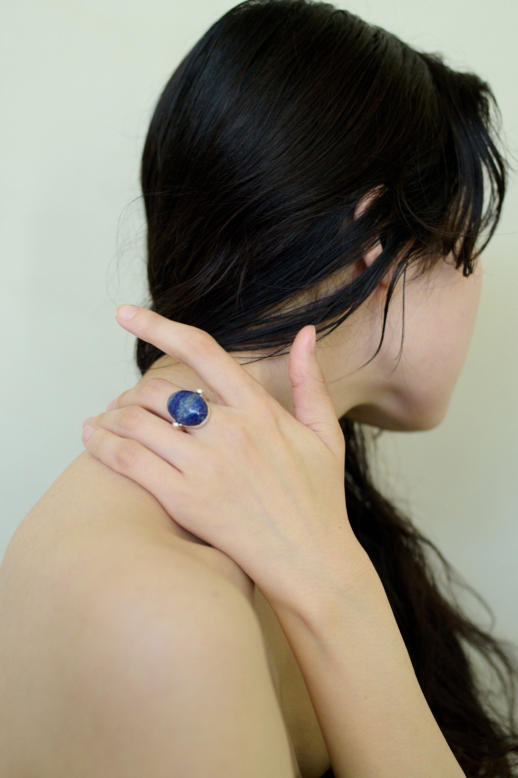 PUFFY STONE RING / LAPIS