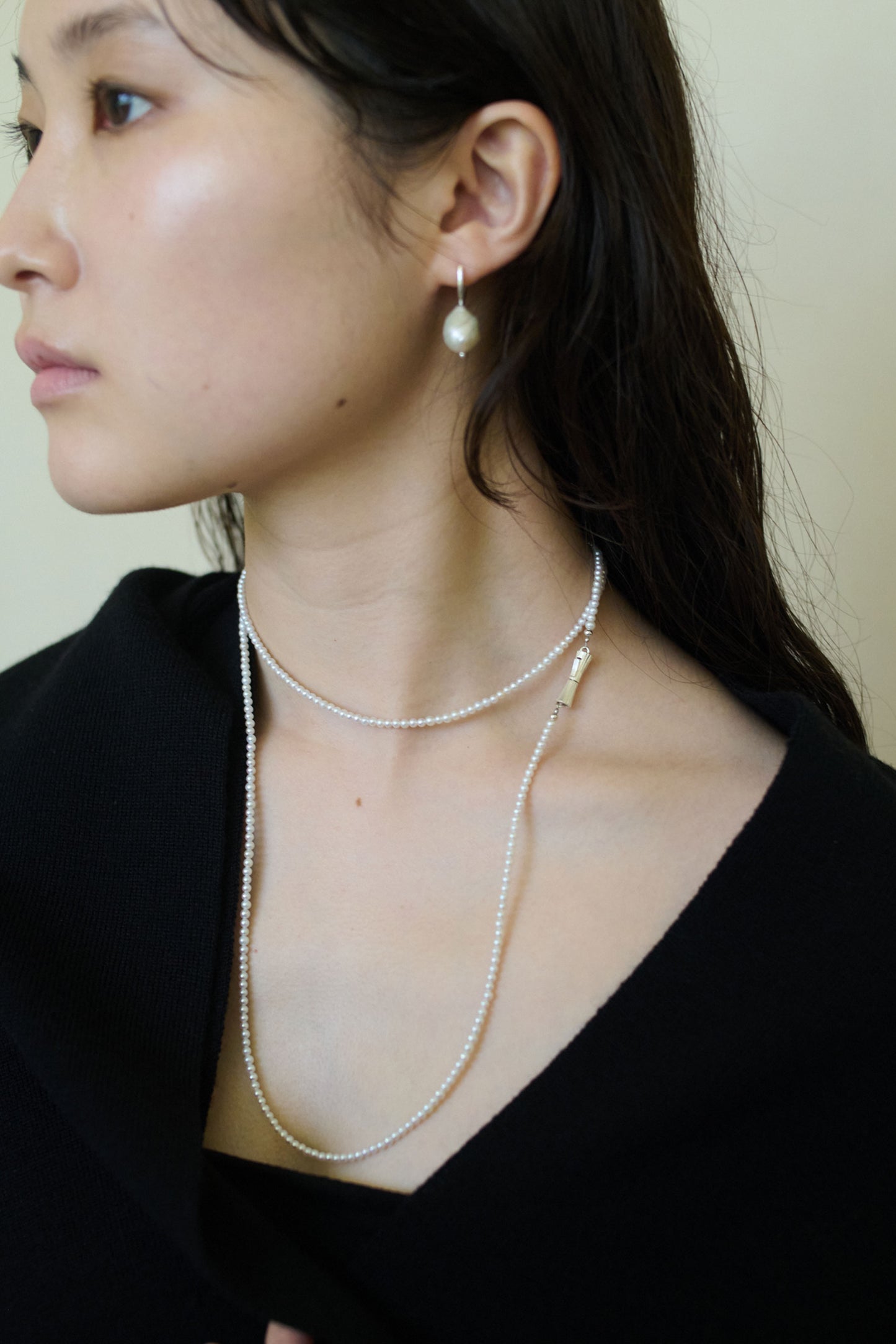 DEWDROP PEARL HOOPS