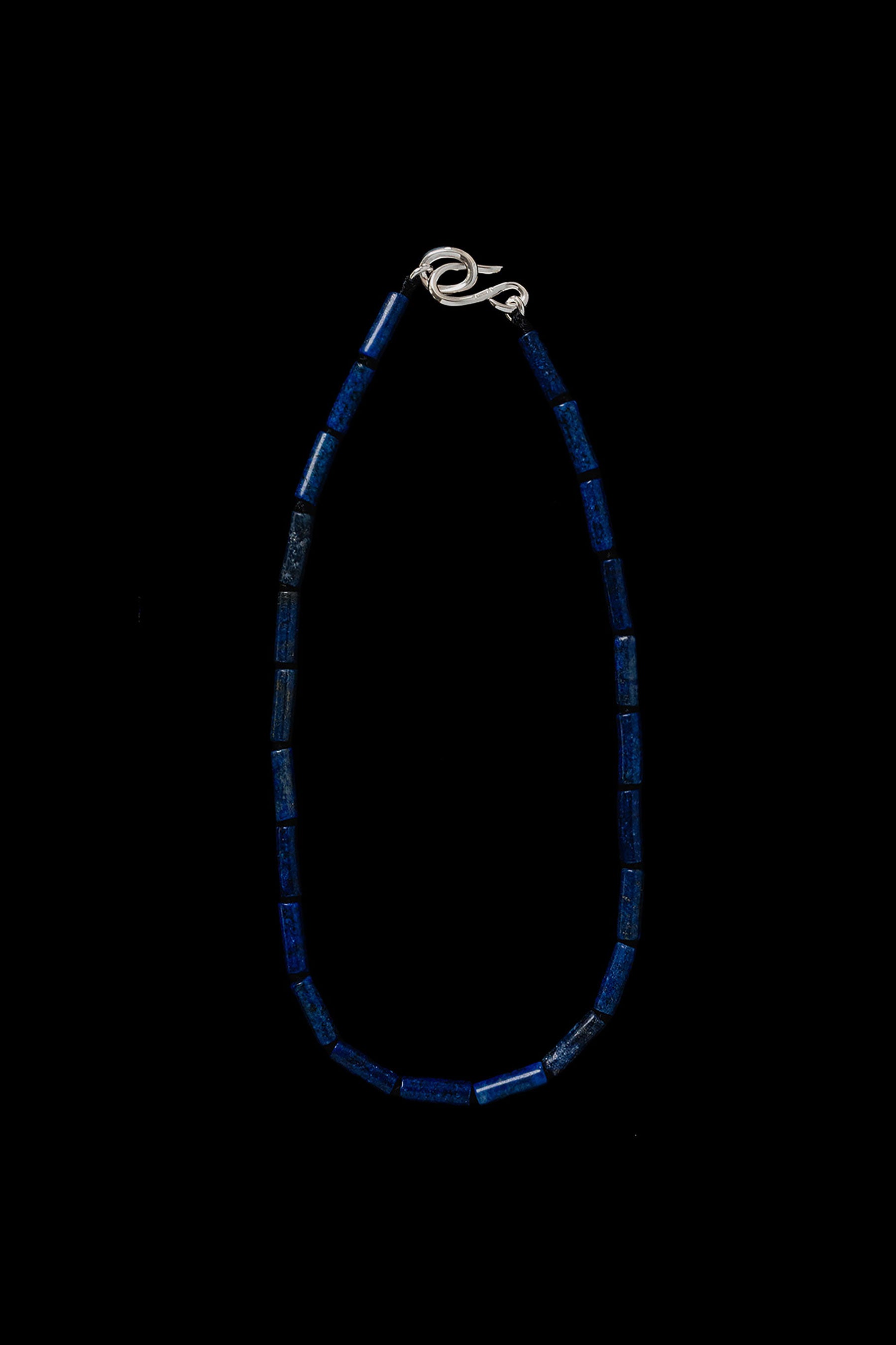 SMALL TUBE LAPIS NECKLACE