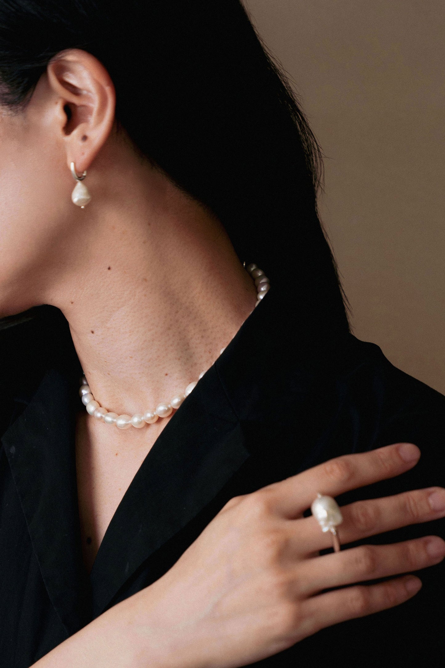 DEWDROP PEARL HOOPS