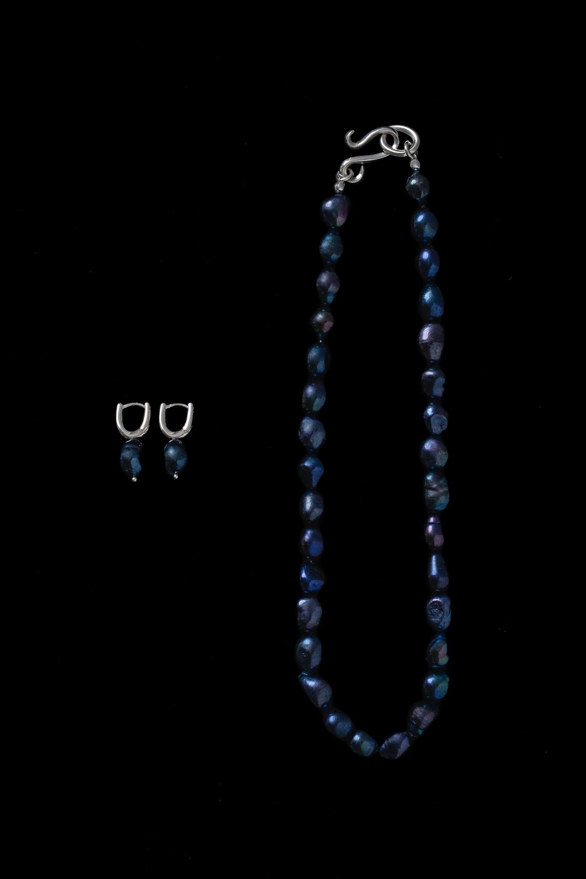 DEWDROP RURI PEARL HOOPS