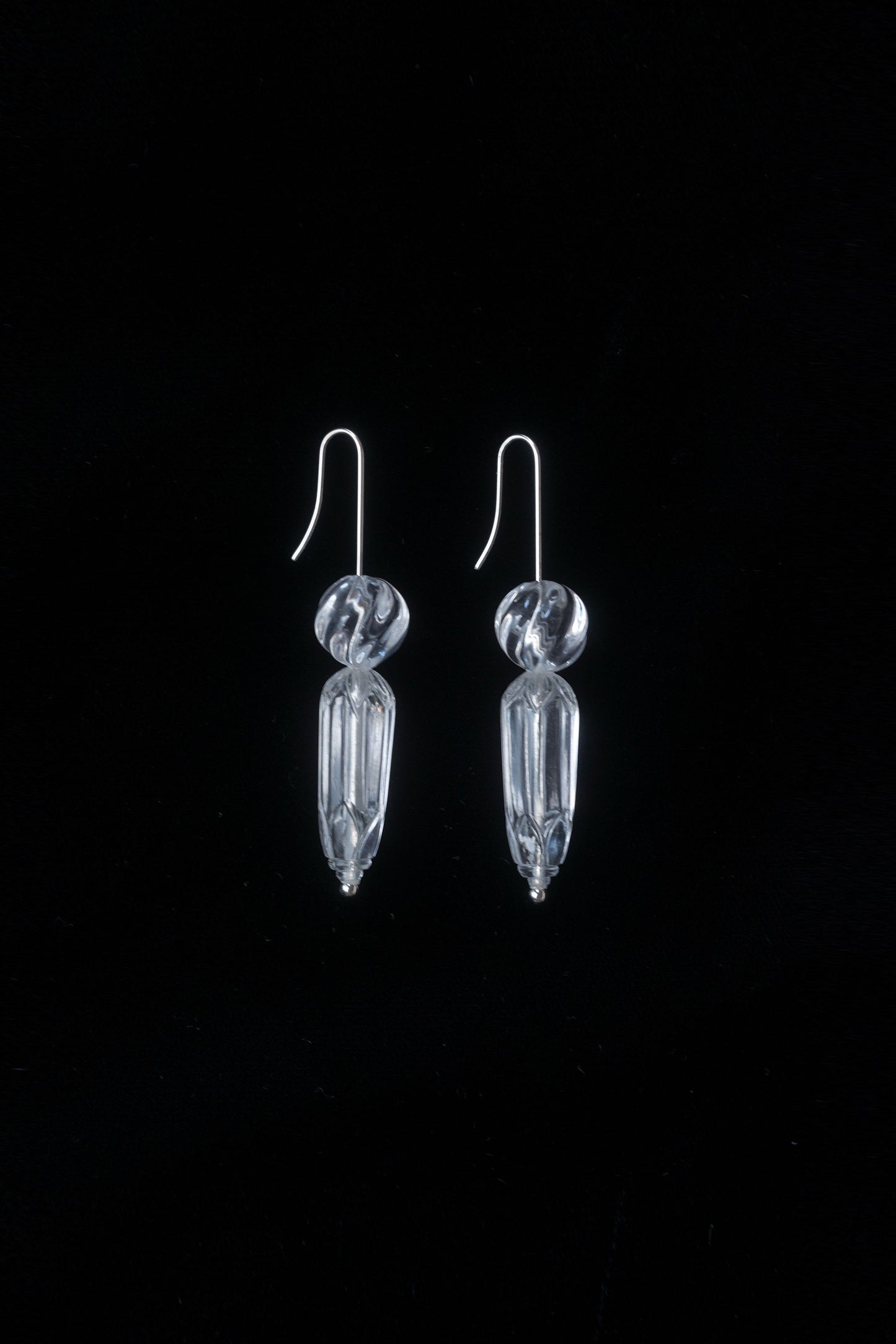 HISHI DROP EARRINGS / CLEAR