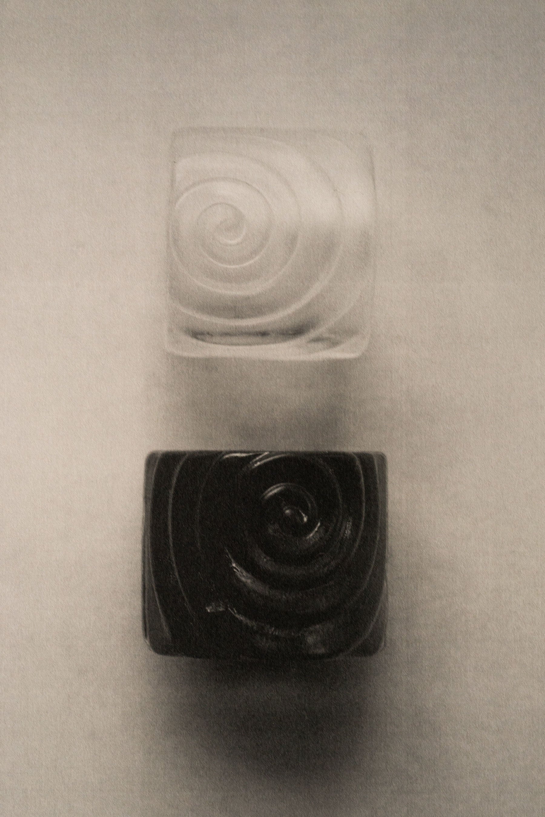 SWIRL STONE RING/OBSIDIAN