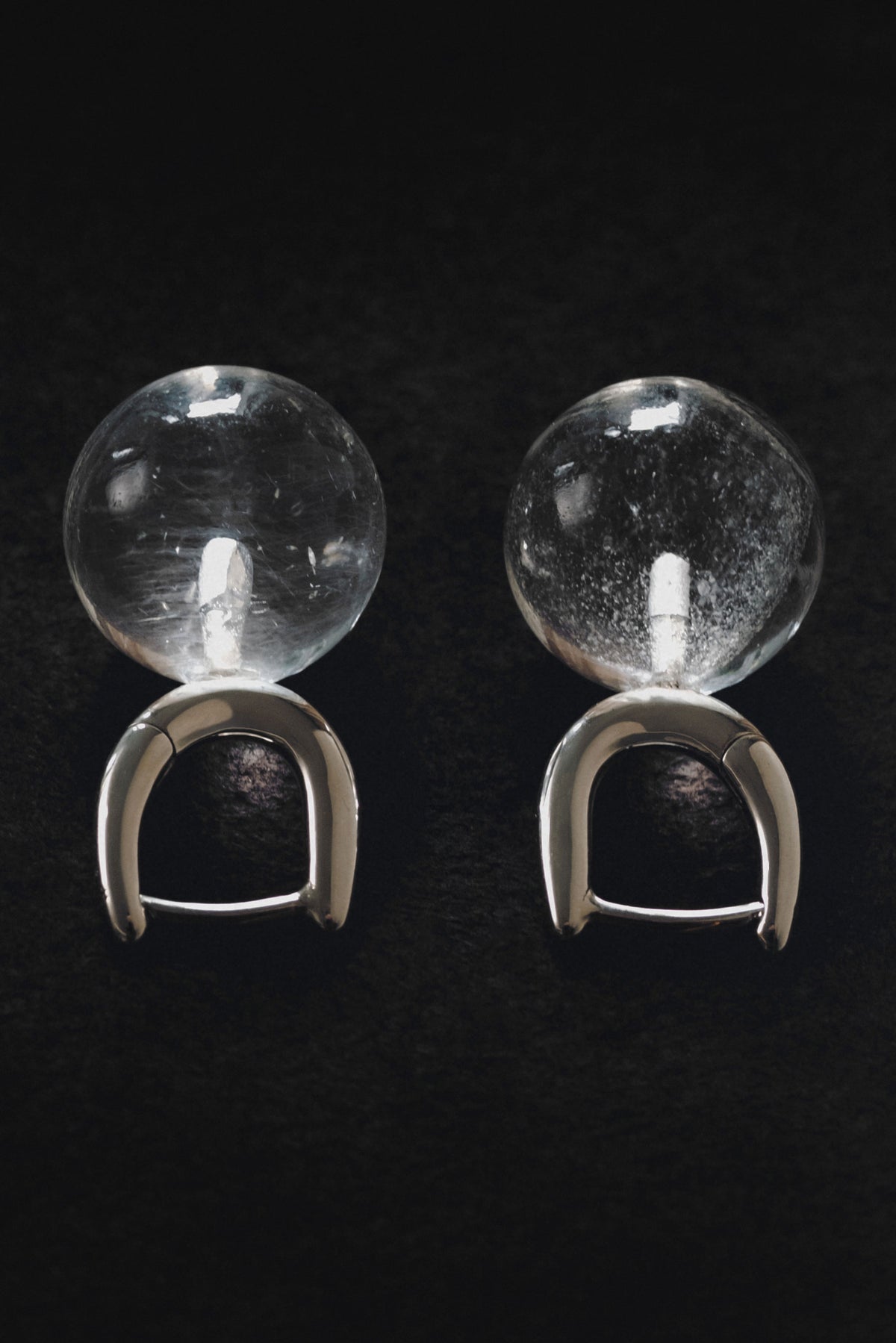 DEWDROP CRYSTAL HOOPS